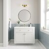 James Martin Vanities Chicago 36in Single Vanity, Glossy White w/ 3 CM White Zeus Top 305-V36-GW-3WZ